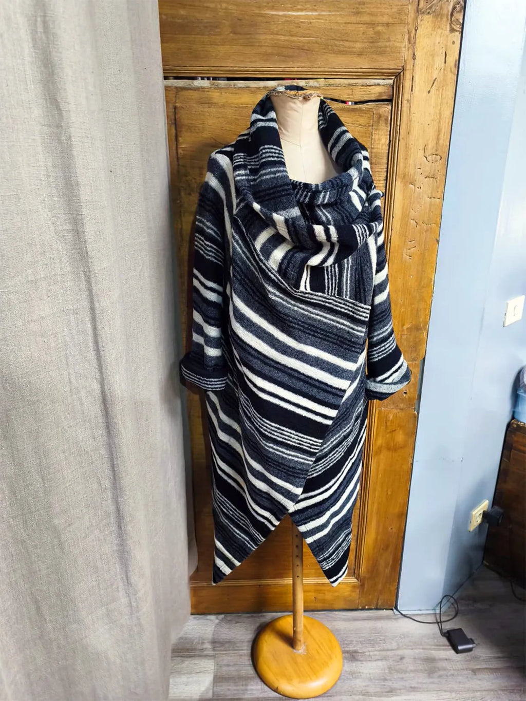 Cappotto in lana cotta, oversize