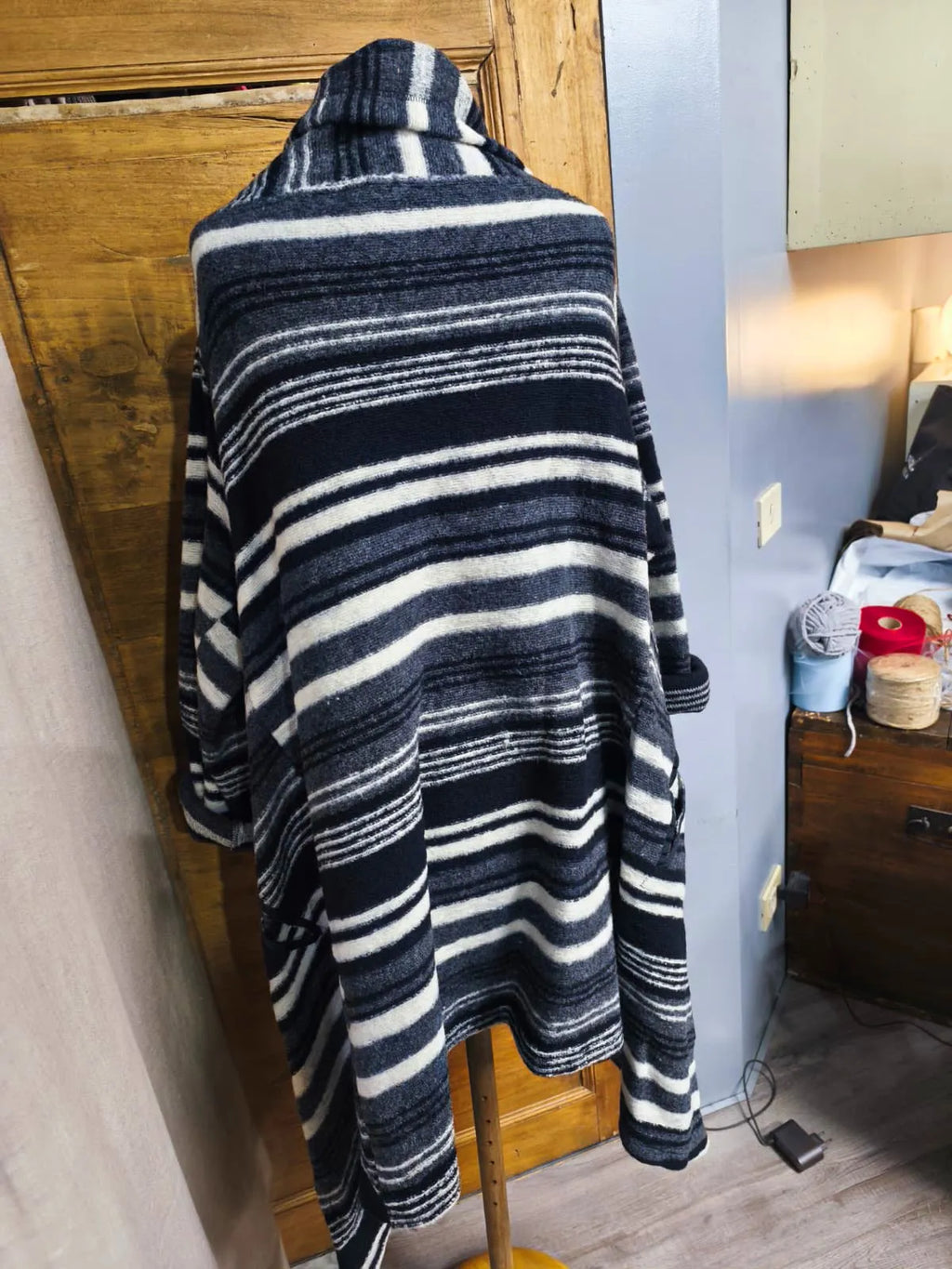 Cappotto in lana cotta, oversize