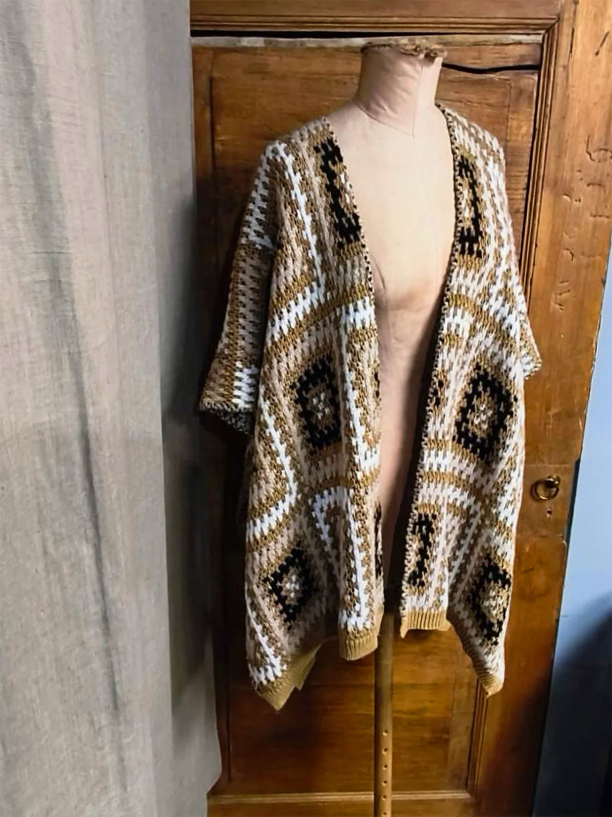 Mantella lana, sintetico ed alpaca